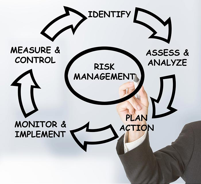 Risk control management process diagram.